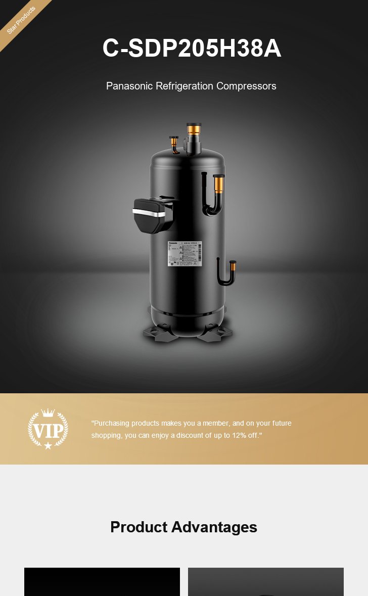 Panasonic Compressor C-SDP205H38A, technical parameters pdf, structure diagram